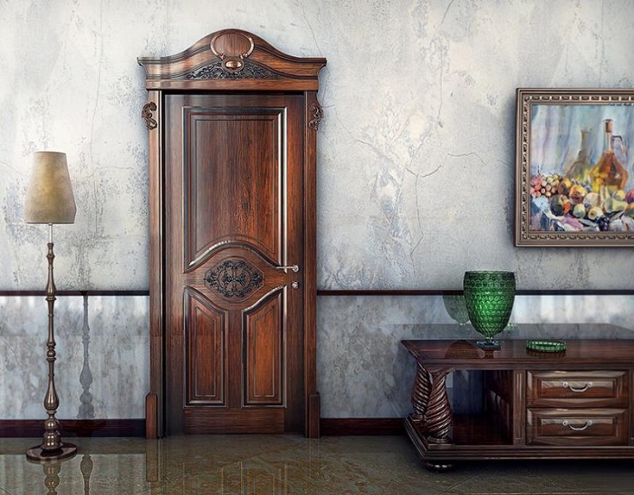 Двери из массива ольхи в стиле ампир для роскошного ретро-интерьера