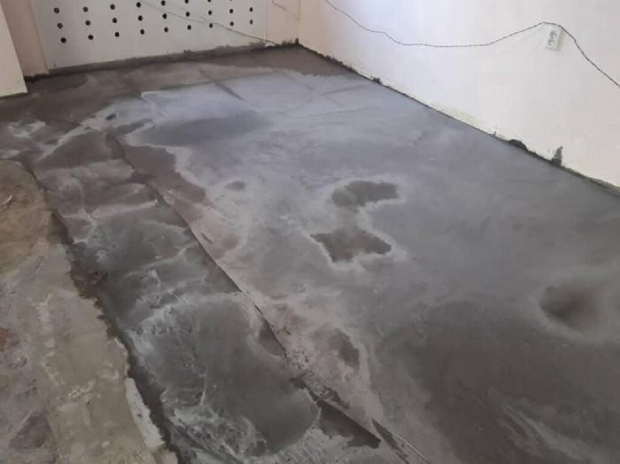 Высыхание бетонного пола