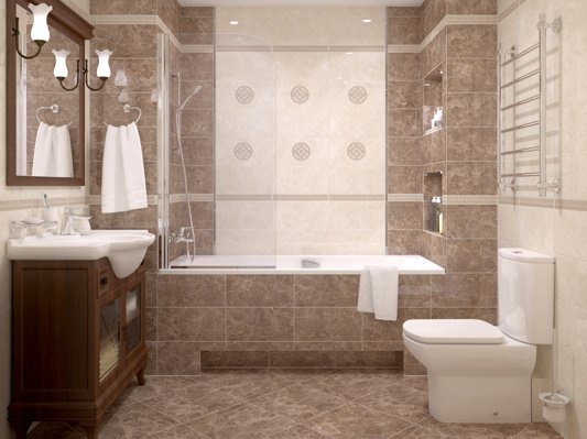 Плитка – самое популярное покрытие в ванной