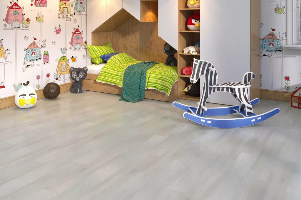 Виниловая плитка безопасна и применима в интерьерах детских комнат