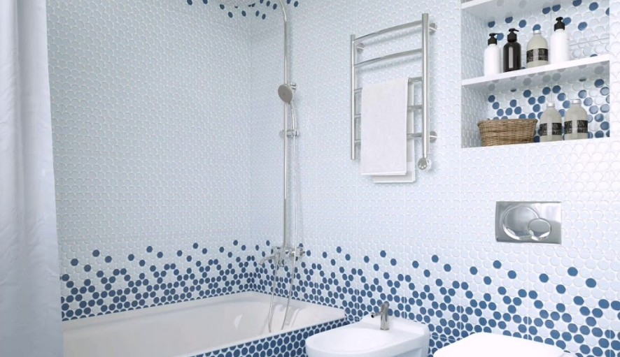 Плитка-мозаика в ванной комнате