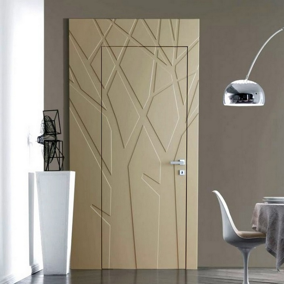 Интересный дизайн межкомнатной двери с эмалевым покрытием