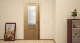 Межкомнатная дверь CPL со стеклянной вставкой