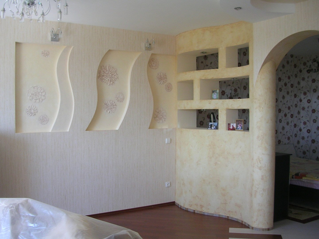 Межкомнатные перегородки из гипсокартона: виды, дизайн, фото