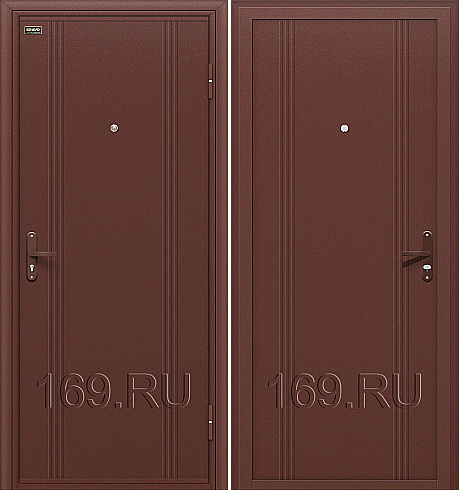 Металлическая дверь теплого коричневого цвета «Door Out 101»