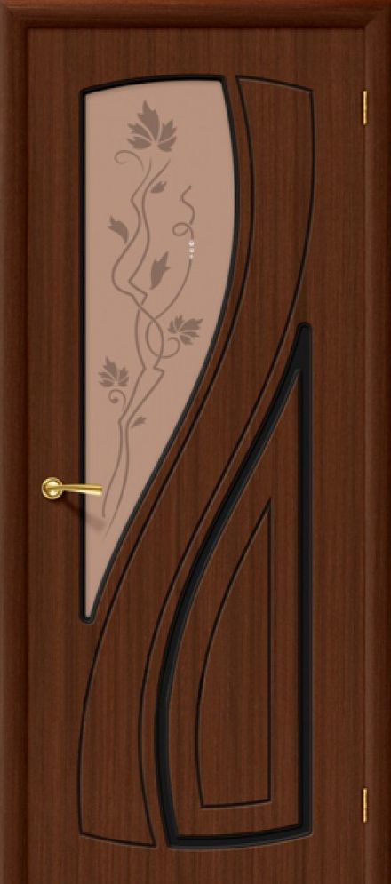 Двери шпон файн-лайн цвета орех