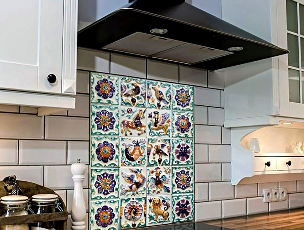 Фартук для кухни из мозаичной плитки