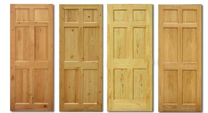 Филёнчатые двери из различной древесины