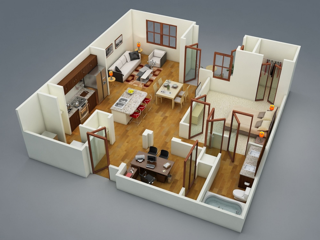 Дизайн-проект с визуализаций для капитального ремонта квартиры 