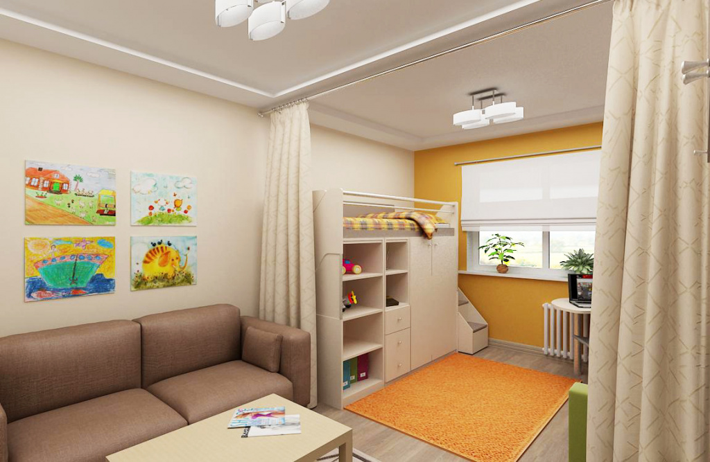 Ремонт однокомнатной квартиры с детским уголком