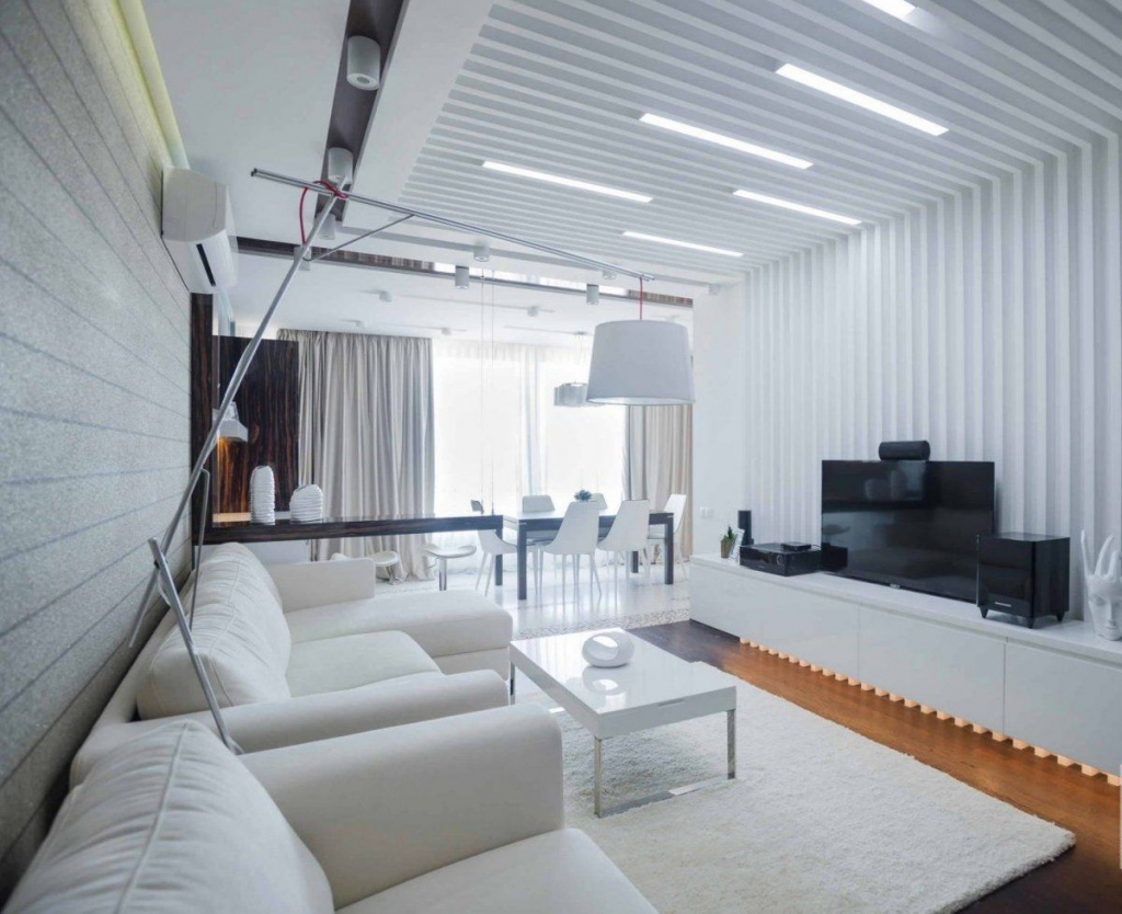 Белый интерьер в гостиной: идеи дизайна, сочетания цветов, стильные идеи с фото