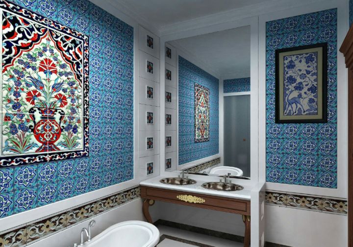 Плитка мозаика в отделке ванной комнаты