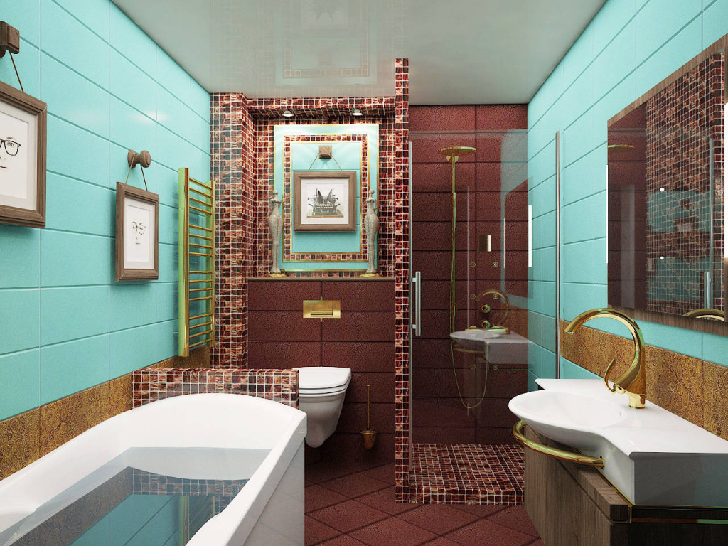 Ванная комната: подбираем цвет на примере ванной комнаты с ванной.