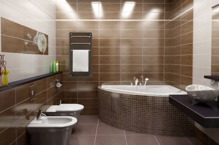 Дизайн ванной комнаты в Люберцах под ключ - фото и цены м2