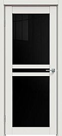 Дверь межкомнатная "Concept-506" Белоснежно матовый, стекло Лакобель чёрное