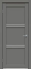 Дверь межкомнатная "Concept-602" Медиум грей, стекло Сатинато белое