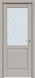Дверь межкомнатная "Concept-629" Шелл грей, стекло Ромб