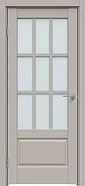 Дверь межкомнатная "Concept-641" Шелл грей, стекло Сатинато белое