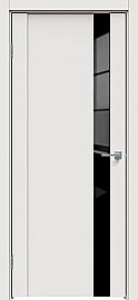 Дверь межкомнатная "Concept-655" Белоснежно матовый, стекло Лакобель чёрное