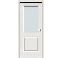 Дверь межкомнатная "Concept-657" Белоснежно матовый, стекло Сатинат белый