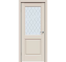 Дверь межкомнатная "Concept-657" Магнолия, стекло Ромб