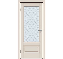 Дверь межкомнатная "Concept-661" Магнолия, стекло Ромб