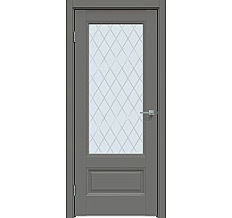 Дверь межкомнатная "Concept-661" Медиум грей, стекло Ромб