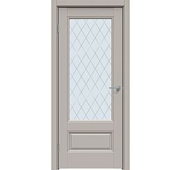 Дверь межкомнатная "Concept-661" Шелл грей, стекло Ромб