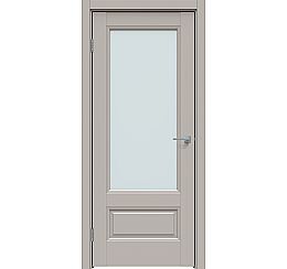 Дверь межкомнатная "Concept-661" Шелл грей, стекло Сатинат белый