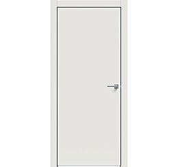 Дверь межкомнатная "Concept-701" Белоснежно матовый глухая, кромка-матовый хром
