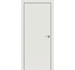 Дверь межкомнатная "Concept-701" R Белоснежно матовый, вставка Зеркало, кромка-матовый хром