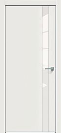 Дверь межкомнатная "Concept-702" Белоснежно матовый стекло Лакобель белый, кромка-ABS
