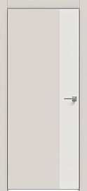 Дверь межкомнатная "Concept-708" Лайт грей, вставка Белоснежно матовый, кромка-матовый хром