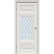 Дверь межкомнатная "Concept-623" Белоснежно матовый, стекло Ромб