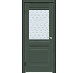 Дверь межкомнатная "Design-626" Дарк грин стекло Ромб