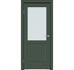 Дверь межкомнатная "Design-629" Дарк грин стекло Сатинат белый