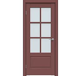 Дверь межкомнатная "Design-640" Лофт ред стекло Сатинат белый