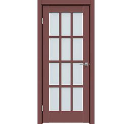 Дверь межкомнатная "Design-642" Лофт ред стекло Сатинат белый