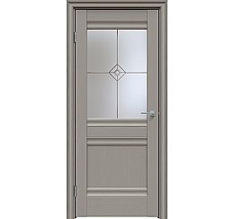 Дверь межкомнатная "Future-593" Дуб Серена каменно-серый, стекло Стелла