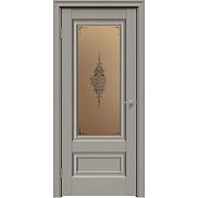 Дверь межкомнатная "Future-599" Дуб Серена каменно-серый, стекло Сатин бронза лак прозрачный