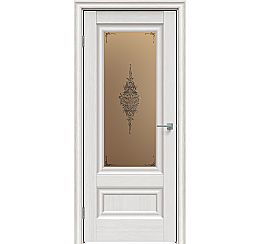 Дверь межкомнатная "Future-599" Дуб Серена светло-серый, стекло Сатин бронза лак прозрачный