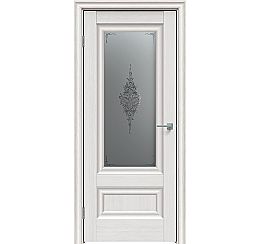 Дверь межкомнатная "Future-599" Дуб Серена светло-серый, стекло Сатин графит лак прозрачный