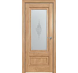 Дверь межкомнатная "Future-599" Дуб Винчестер светлый, стекло Сатин белый лак прозрачный