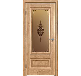 Дверь межкомнатная "Future-599" Дуб Винчестер светлый, стекло Сатин бронза бронзовый пигмент