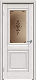 Дверь межкомнатная "Future-621" Дуб серена светло-серый, стекло Сатин бронза бронзовый пигмент