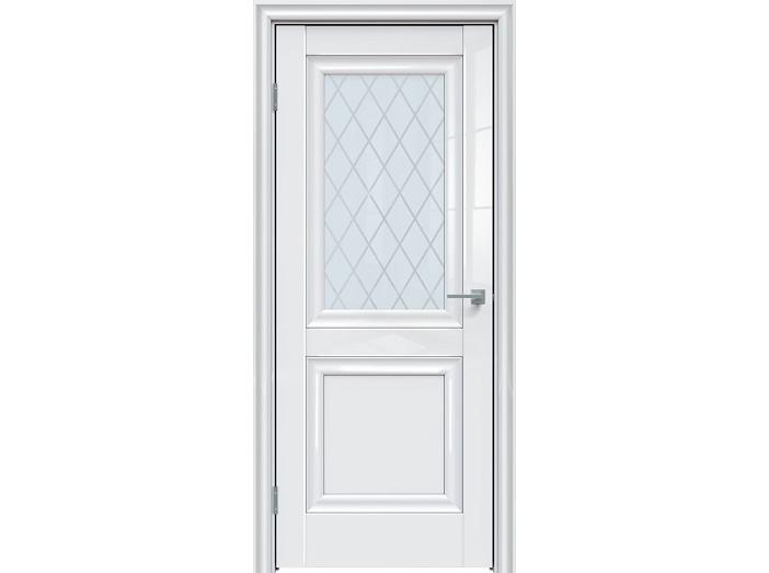 _Дверное полотно 587 (Белый глянец GLOSS, РОМБ, 80х230 см, -)
