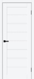 Дверь межкомнатная Браво-20 ПЭТ White Silk, глухая, декор white silk, царговая