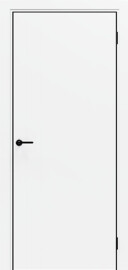 Дверь межкомнатная Порта-50 4AB Полипропилен Alaska, глухая, кромка алюминиевая черная матовая, каркасно-щитовая