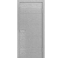 Дверь межкомнатная шпонированная "V-VII" Светло-серый вставка ПВХ Эмаль