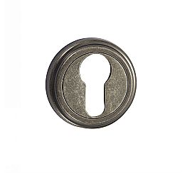 Накладка цилиндровая на круглой розетке Vantage ET03AS Состаренное серебро